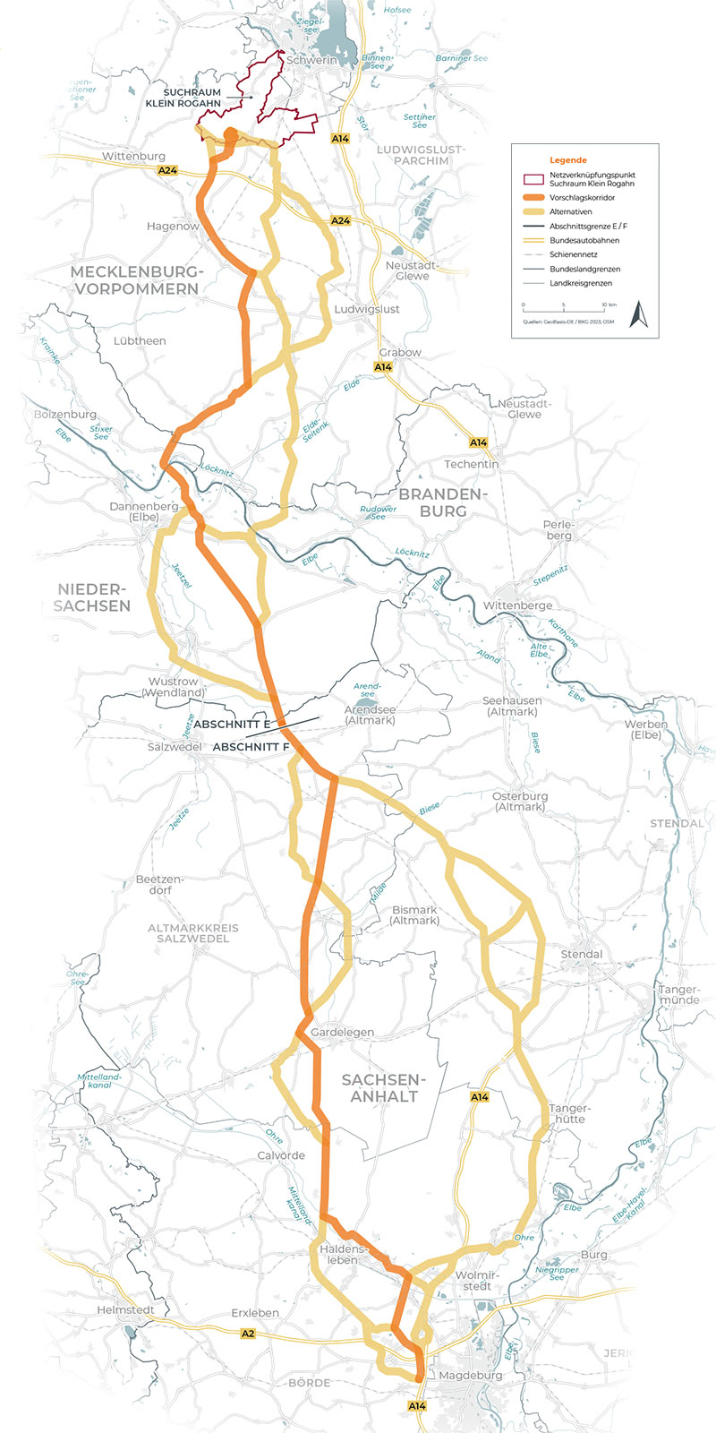 Trassenvorschläge für den SuedOstLink+